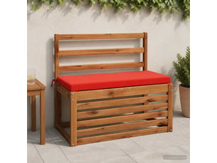 Coussin de banc, coussin d'assise, coussin de canapé soest 100 % polyester rouge 60 x 40 x 5 cm cf53531
