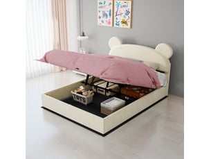 Lit coffre 140x200 cm MODENVIE coloris beige