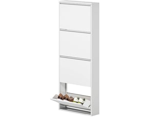 Meuble à chaussures 8 paire(s)  <strong>FLORAGRACE</strong>  <strong></strong> coloris blanc