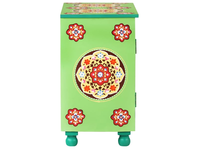 Buffet - bahut - meuble de rangement peint à la main multicolore 70x35x60 cm bois de manguier  - Conforama D
