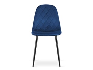 Chaise - leobert - asti - velours bleu marine - 44,5 x 50,5 x 87,5 cm