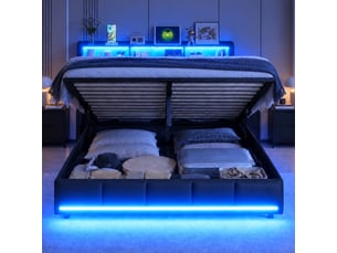 Lit coffre 140x190 cm FOERPL   coloris noir
