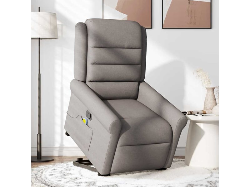  Fauteuil inclinable de massage, fauteuil relax taupe tissu shl94039  - Conforama D