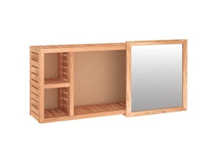 Armoire à miroir 80x17x34 cm bois massif de noyer