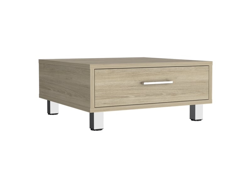  Table basse beijing de 60 cm avec 1 tiroir, chêne clair  - Conforama B