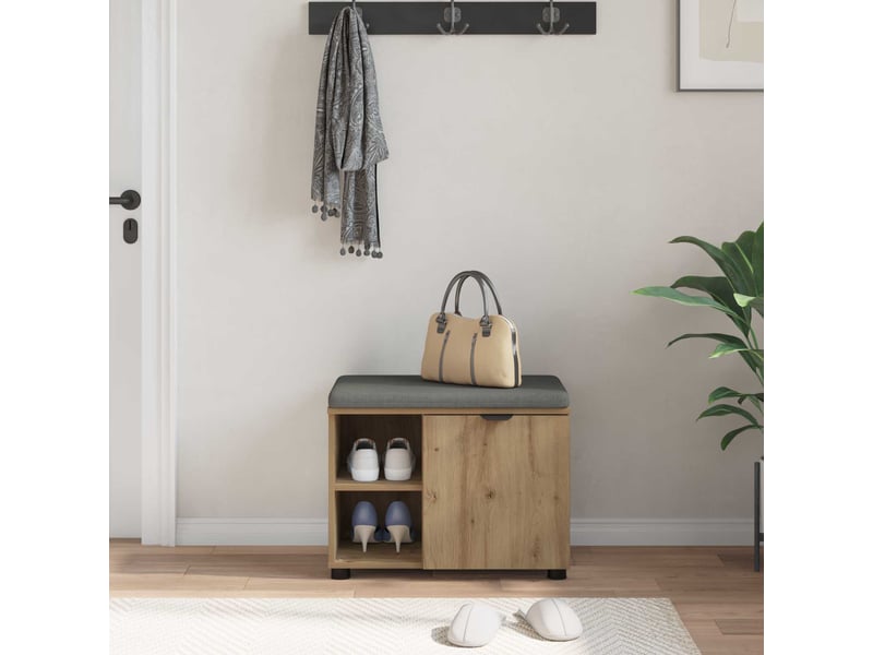  Banc d'entrée, banc interieur chêne artisanal 60x38x46 cm shl48636  - Conforama D