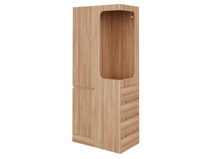 Armoire 1 porte(s) battante 4 tiroir(s) BIQZUYA coloris naturel largeur 70 cm