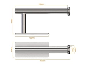Porte papier toilette, support papier toilette mural, 304 acier inoxydable porte rouleau toilette, perçage autocollant , gris