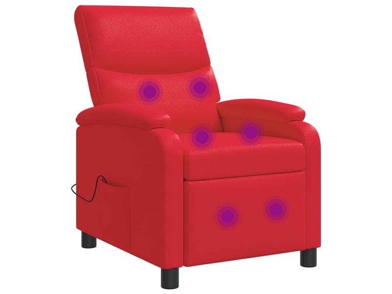 Vidaxl fauteuil de massage inclinable rouge simili cuir - Conforama A