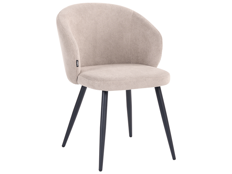Lot de 2 chaises de salle à manger moundville tissu taupe  - Conforama D