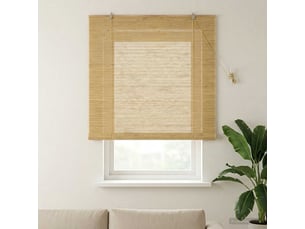 Store enrouleur, store à rouleau naturel 140 x 160 cm bambou cf45366