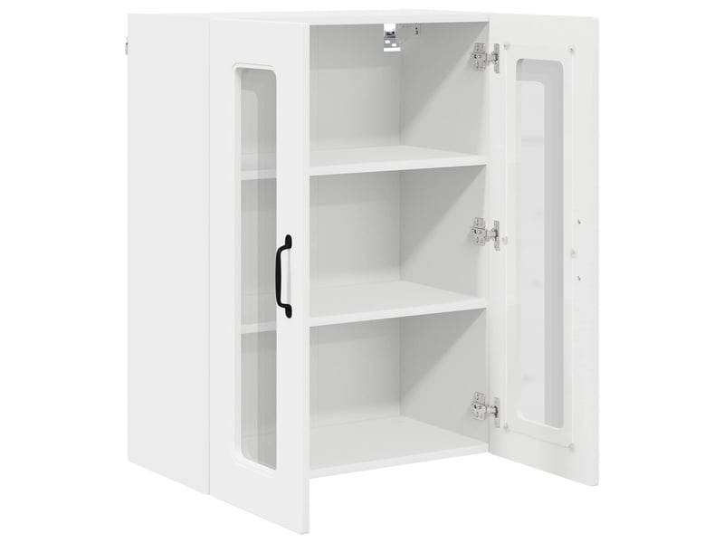  Meuble mural de cuisine | armoire de cuisine blanc brillant 60x31x80cm  - Conforama E