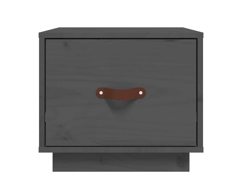  Table de chevet - cabinet de chevet - table de nuit gris 40x34x35 cm bois de pin solide  - Conforama D