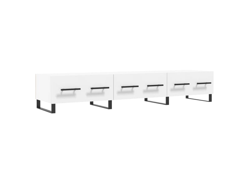  Meuble tv - banc tv - meuble de rangement blanc 150x36x30 cm bois d'ingénierie  - Conforama A