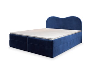 Lit avec rangement 160x200 cm <strong>MASSENO</strong>  <strong></strong> coloris bleu