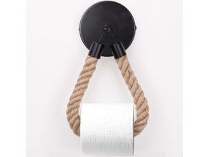 Portepapier toilette vintage noir pour rouleau de papier toilette support mural de rechange pour papier toilette décoration de salle de bain (noir)