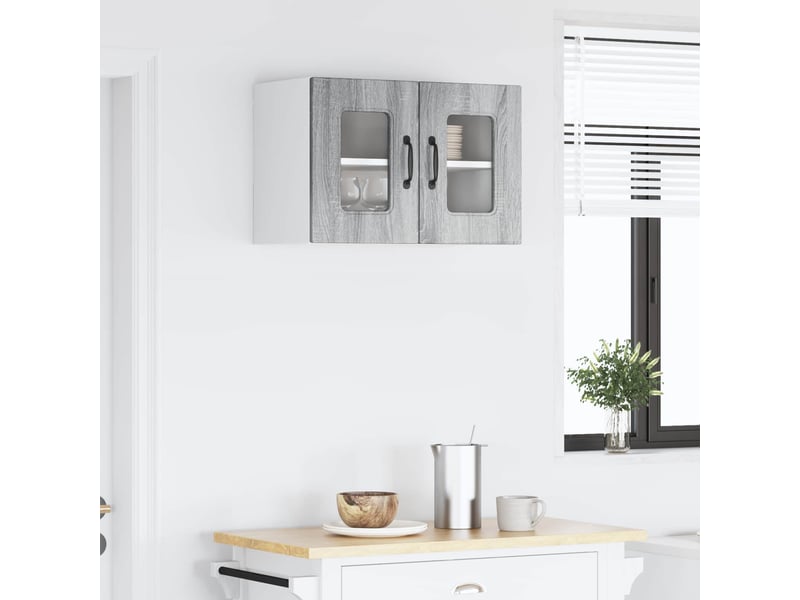 Meuble mural de cuisine | armoire de cuisine gris sonoma 60x31x40cm shl4860  - Conforama D