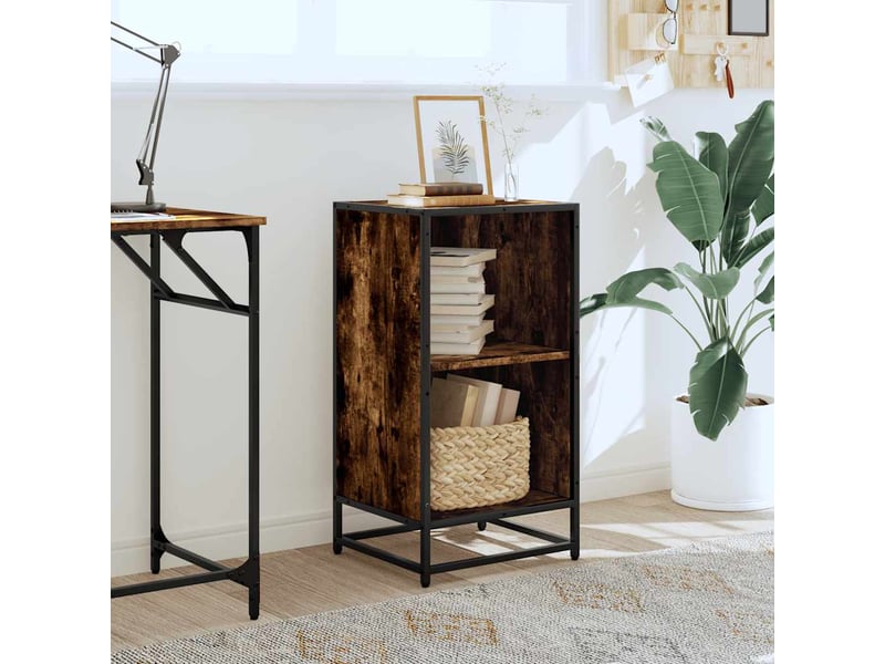  Bibliothèque, étagère de rangement chêne fumé 40x35x76 cm bois d'ingénierie  - Conforama C