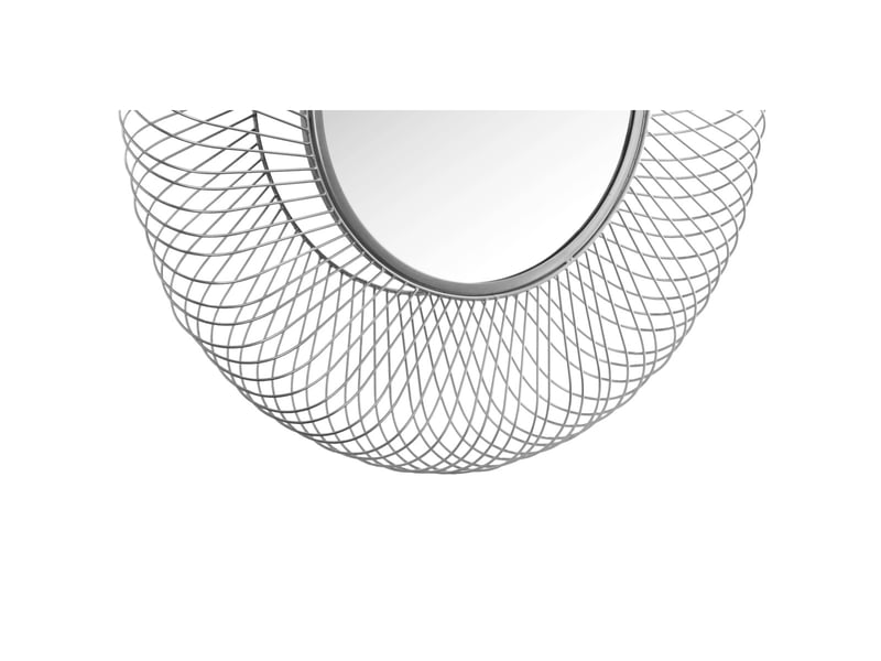  Miroir mural rond en métal duke 75cm argent  - Conforama C
