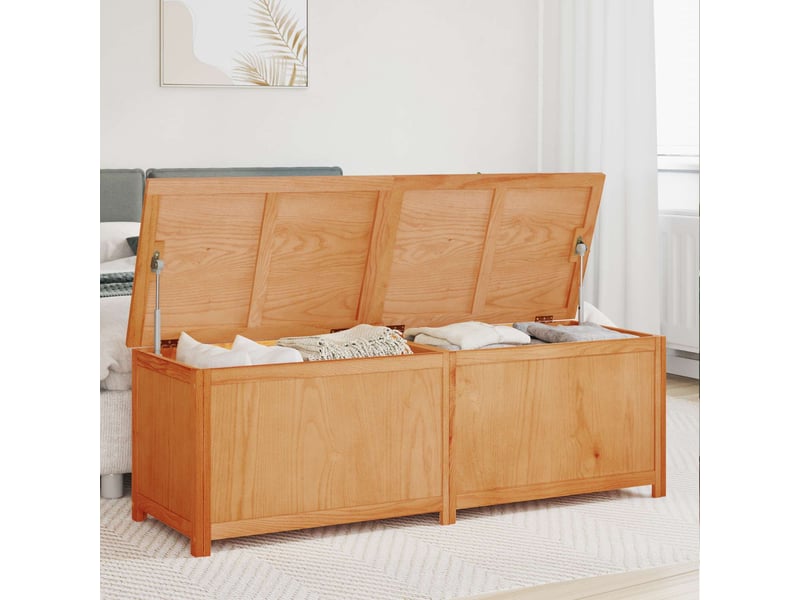  Boîte de rangement, coffre de rangement 150x45x45 cm bois de chêne massif  - Conforama C