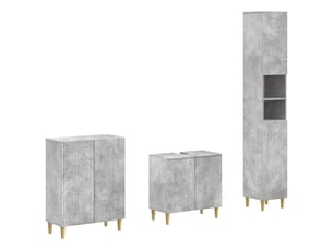 Ensemble de meuble de salle de bain 3 pièces arnhem gris béton cf63321