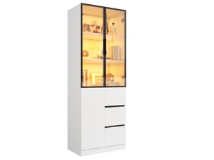 Vitrine coloris blanc  TCQPZ  - 60 cmx180 cm