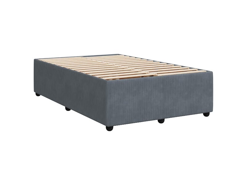  Lit double- lit adulte -  cadre de lit sans matelas gris foncé 120x190 cm velours  - Conforama B