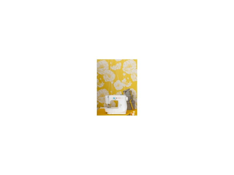  Machine a coudre mc m 2105 blanche 16 points 8 programmes boutonniere automatique 7970510 - Conforama E