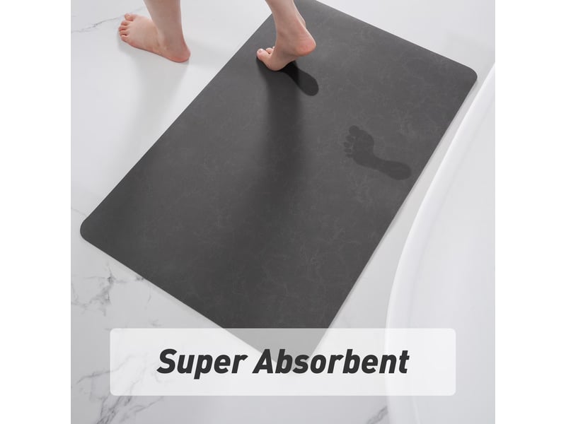 Tapis de douche en caoutchouc antidérapant - 16 x 24 pouces - marron  - Conforama B