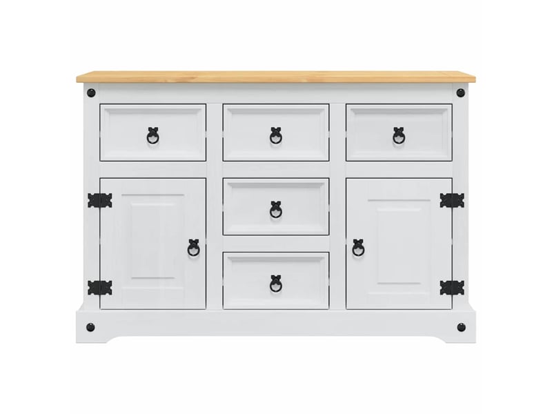  Coffre de rangement, boîte de rangement corona blanc 112x40x75 cm pin massif  - Conforama D