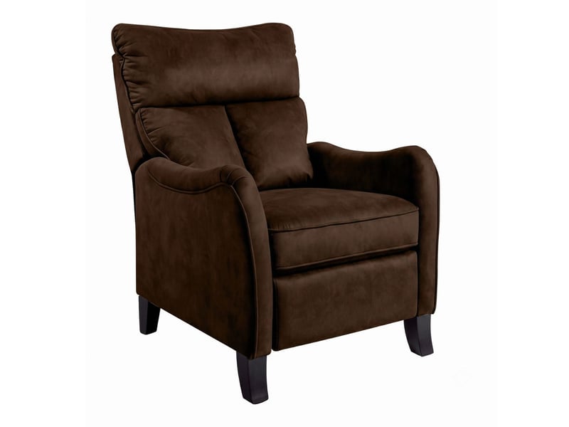  Fauteuil relax manuel tissu microfibre aspect suédine chocolat - amboise AMBOISE - Conforama A