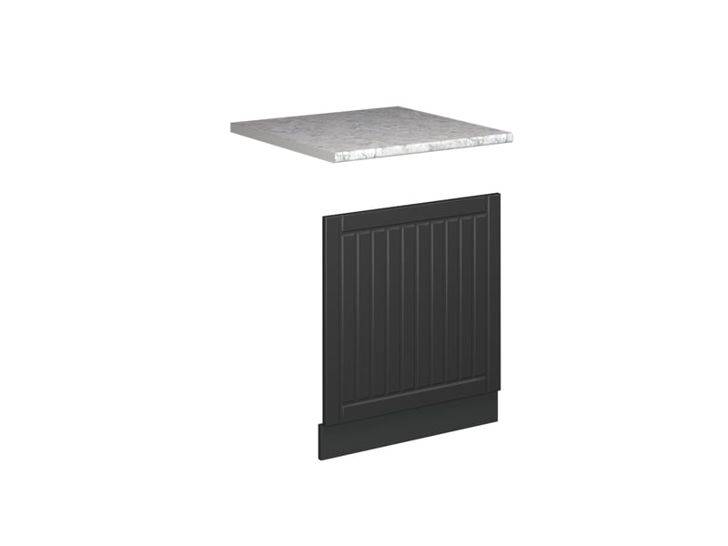  Vicco façade, gris foncé, 60cm , pt marbre  - Conforama A