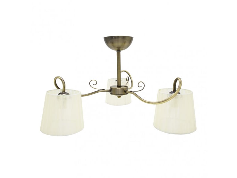  Fabrilamp cuzco, lampe classique, 3xe14, cuir, 37 x 60 x 60 cm 155553014 - Conforama A