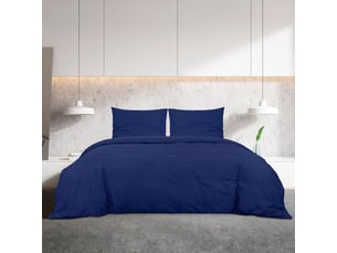 Ensemble de housse de couette bleu marine 140x200 microfibre