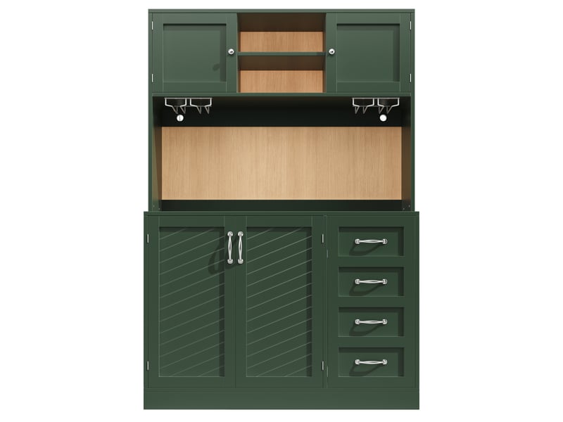  Buffet de cuisine 4 portes 2 tiroirs avec éclairage led 120 x 40 x 188 cm N620GG260112D - Conforama A