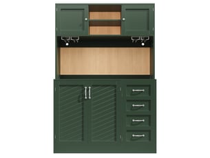 Buffet de cuisine 4 portes 2 tiroirs avec éclairage led 120 x 40 x 188 cm