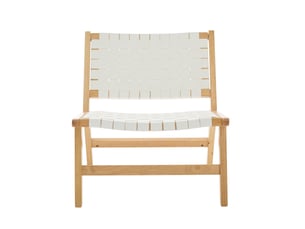 Fauteuil de détente tressé 71 x 66 x 72 cm – blanc – sans accoudoirs, style industriel moderne chic