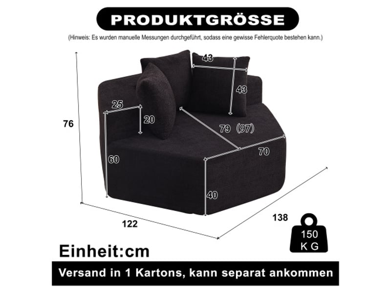  Chaise hexagonale moderne et canapé en chenille: modularité illimitée, configurations polyvalentes, design tendance  - Conforama C