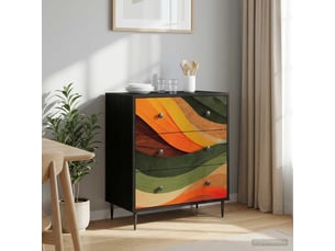 Commode 1 tiroir(s)    <strong></strong> <strong></strong> coloris noir largeur 66 cm