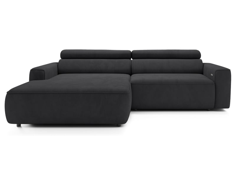 Selsey fando - canapé d'angle - 252 cm - velours gris foncé Fando - Conforama A