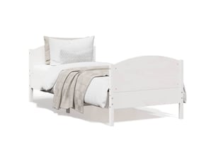 Lit simple 100x200 cm coloris blanc