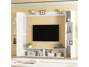 Meuble tv coloris blanc 245 cm <strong>HAUSS SPOLE</strong> <strong></strong>