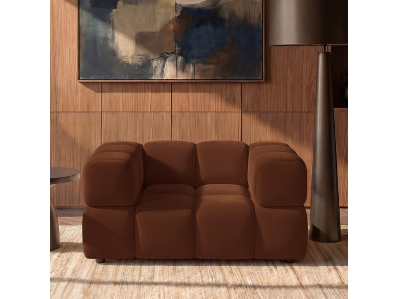  Selsey hollme - fauteuil coque - 150 cm - velours cuivre Hollme - Conforama B