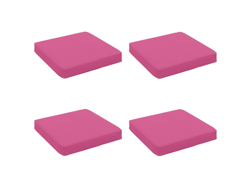  Lot de 4 coussins de siège, coussins d'assise vught 100 % polyester rose cf60729  - Conforama A