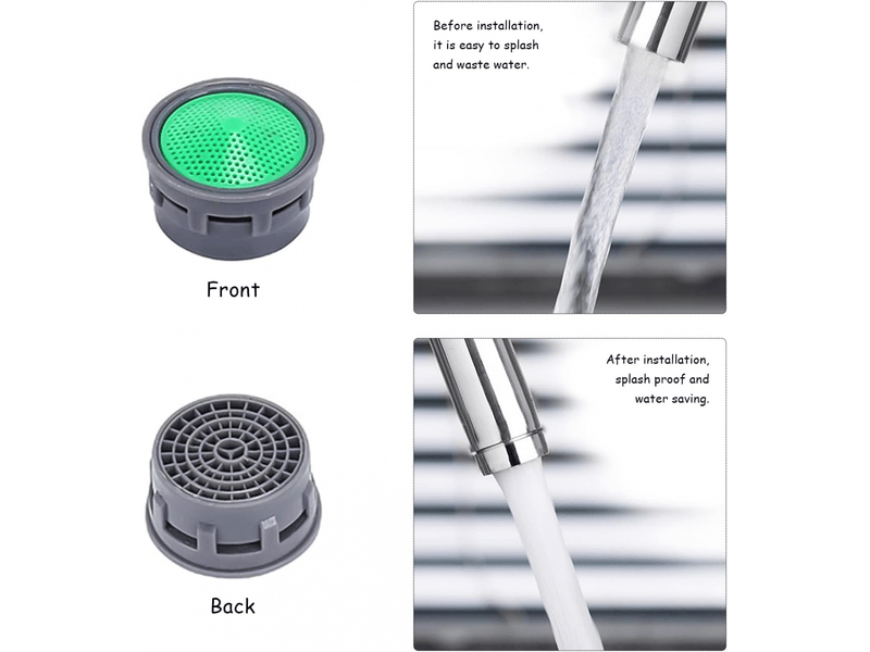  Lot de 10 ventilateurs de robinet avec joint 10 pièces, filtre de robinet, limiteur de robinet, accessoires de salle de bain, filtres pour robine  - Conforama B