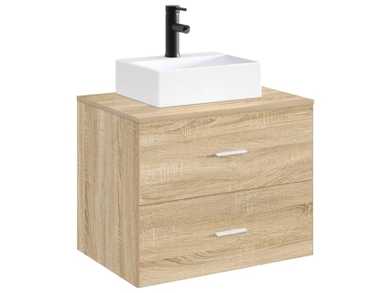  Lavabo avec robinet et évacuation noir mat 39x30.5x12.5 cm  - Conforama C