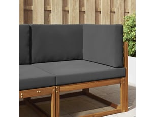 Coussin de canapé d'extérieur, coussin de chaise polyester anthracite 80 x 80 cm cf54015