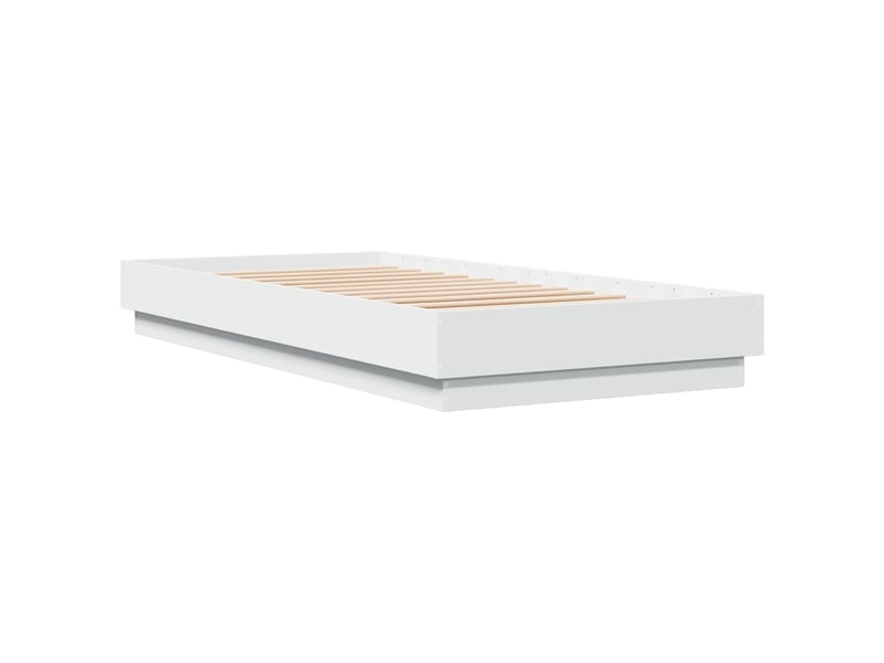  Lit simple- lit adulte -  cadre de lit sans matelas avec lumières led blanc 100x200 cm  - Conforama B