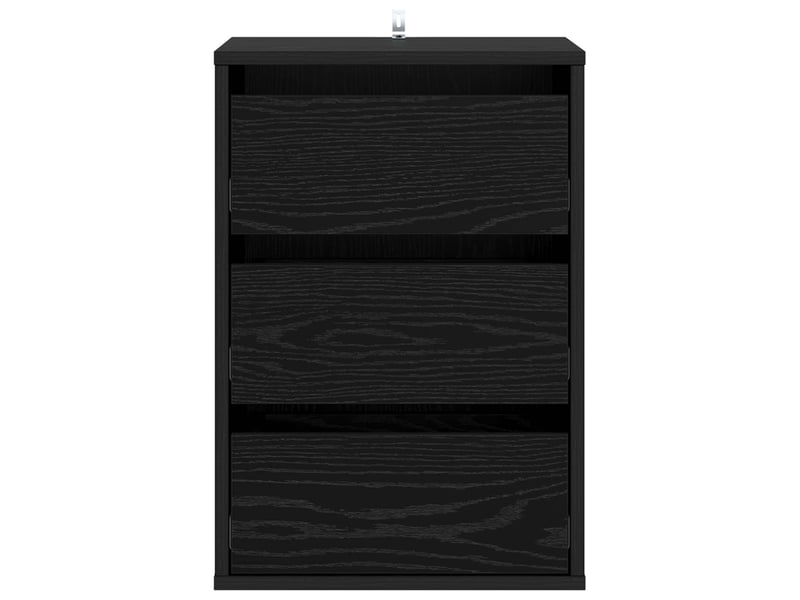  Armoire à tiroirs, commode 3-tiroir chêne noir 41x40x58 cm  - Conforama E