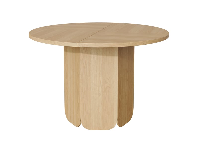  Table à manger ronde 120 x 120 cm, 4-6 personnes, style scandinave, chêne, sans chaises Jamama eleni - Conforama R